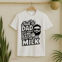 Bearded Dad That Always Came Back With The Milk T-Shirt thumb 2