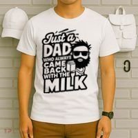 Bearded Dad That Always Came Back With The Milk T-Shirt thumb 6