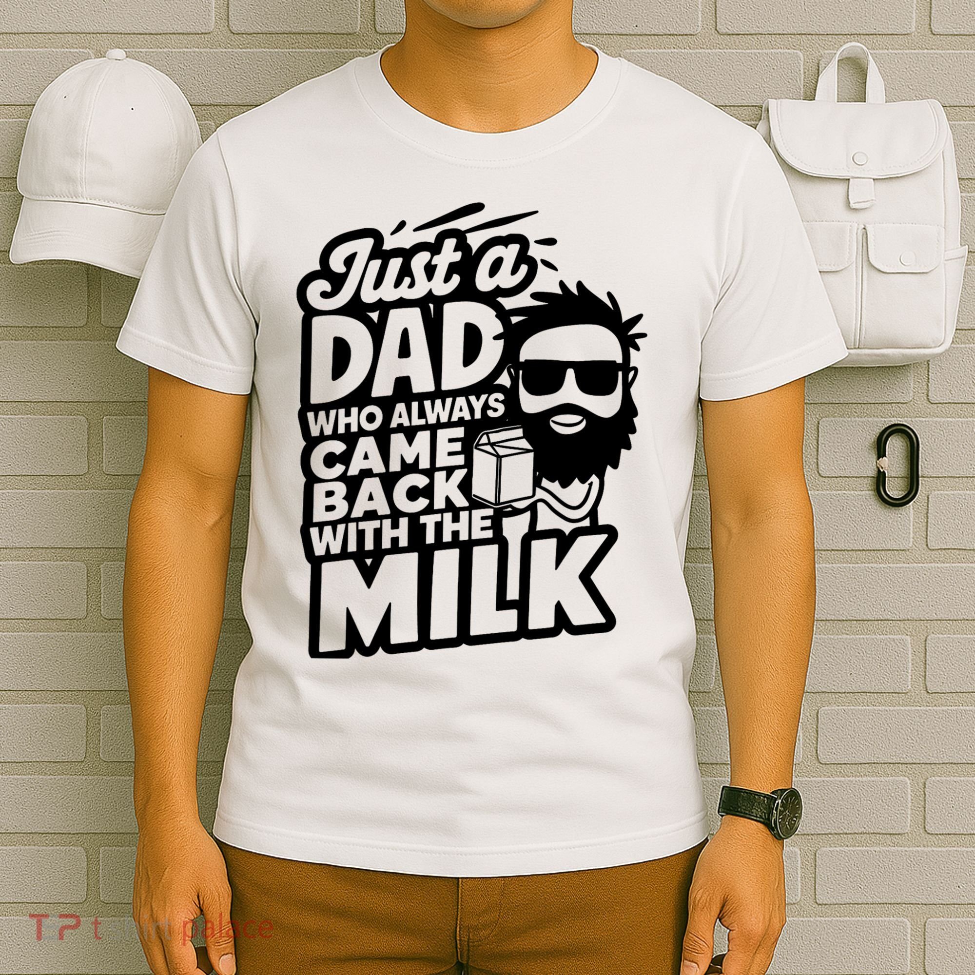 Bearded Dad That Always Came Back With The Milk T-Shirt