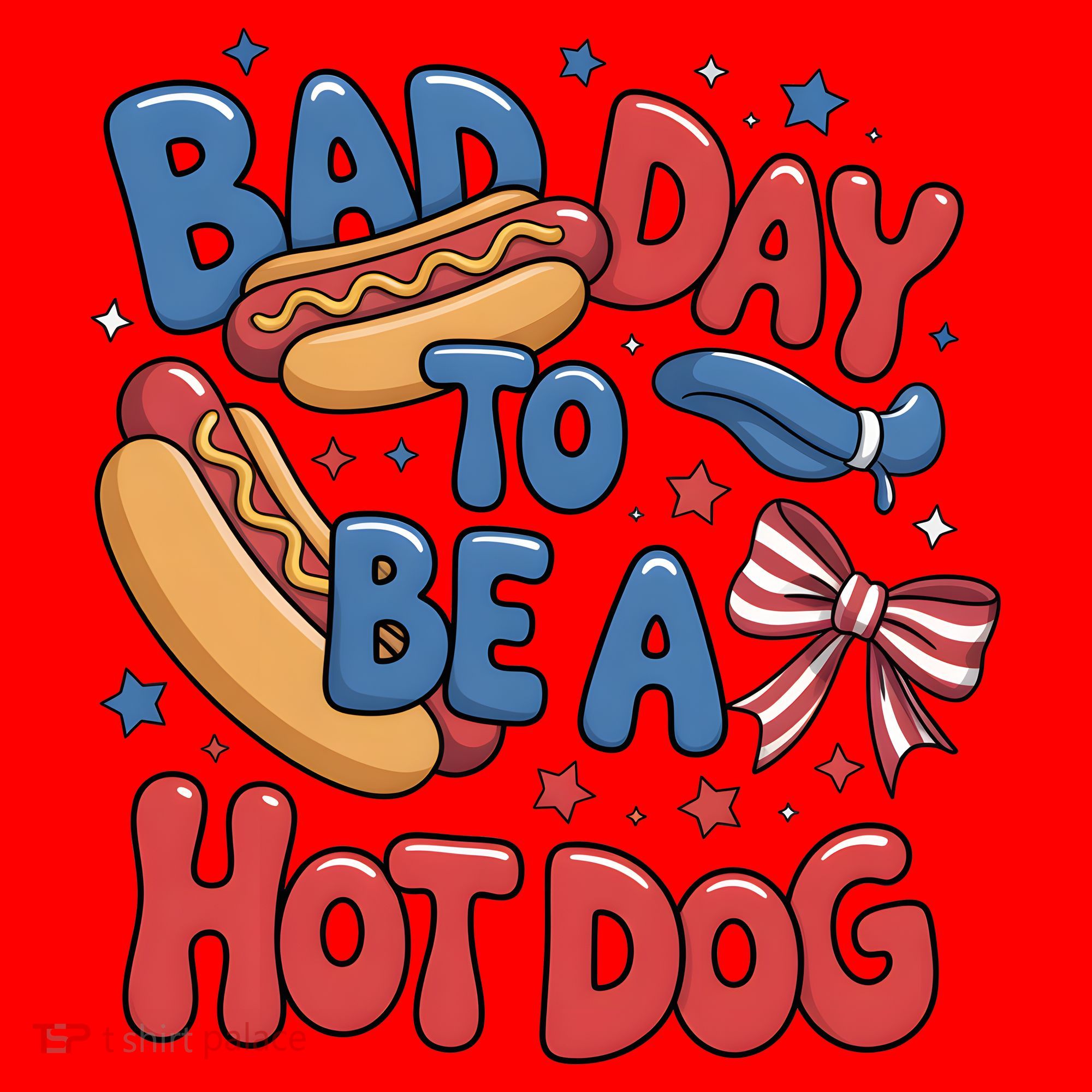 Bad Day To Be A Hot Dog 4th Of July  Santa Hat