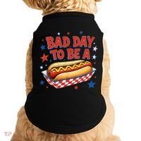 Bad Day To Be A Hot Dog BBQ Grilling Funny Doggie Tank thumb 0