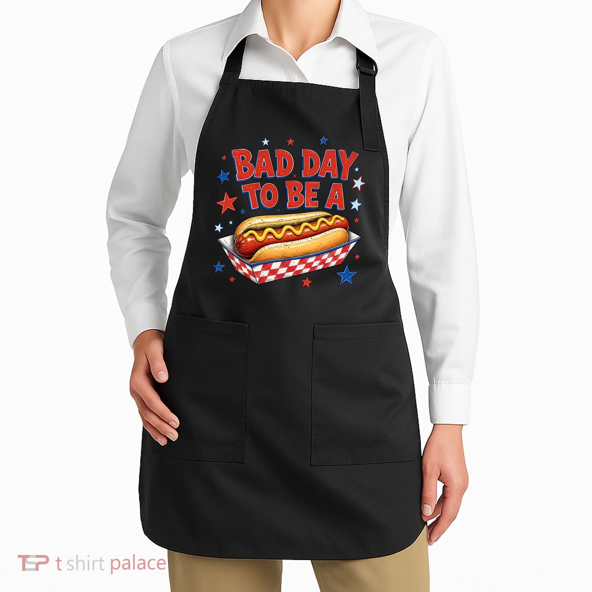 Bad Day To Be A Hot Dog BBQ Grilling Funny Apron