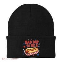 Bad Day To Be A Hot Dog BBQ Grilling Funny Beanie thumb 0