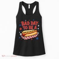 Bad Day To Be A Hot Dog BBQ Grilling Funny Women's Tank Top thumb 0