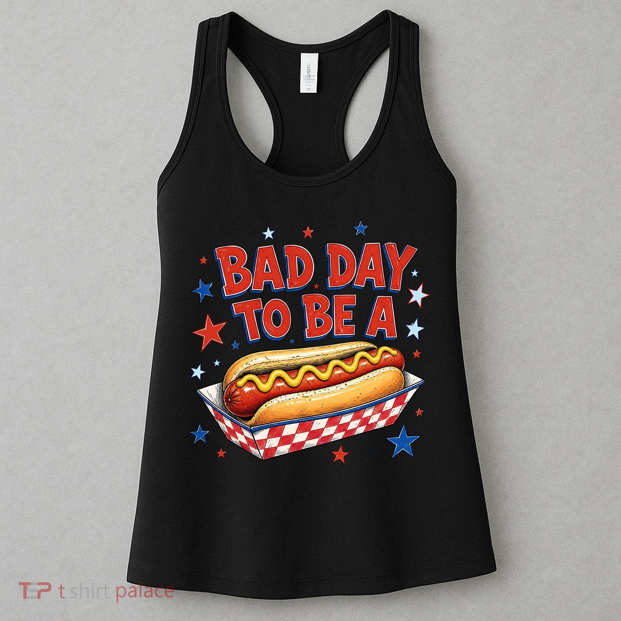 Bad Day To Be A Hot Dog BBQ Grilling Funny Women's Tank Top