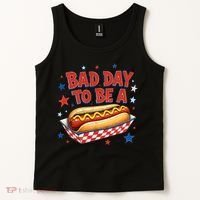 Bad Day To Be A Hot Dog BBQ Grilling Funny Tank Top thumb 2