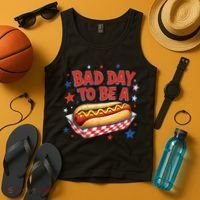 Bad Day To Be A Hot Dog BBQ Grilling Funny Tank Top thumb 4