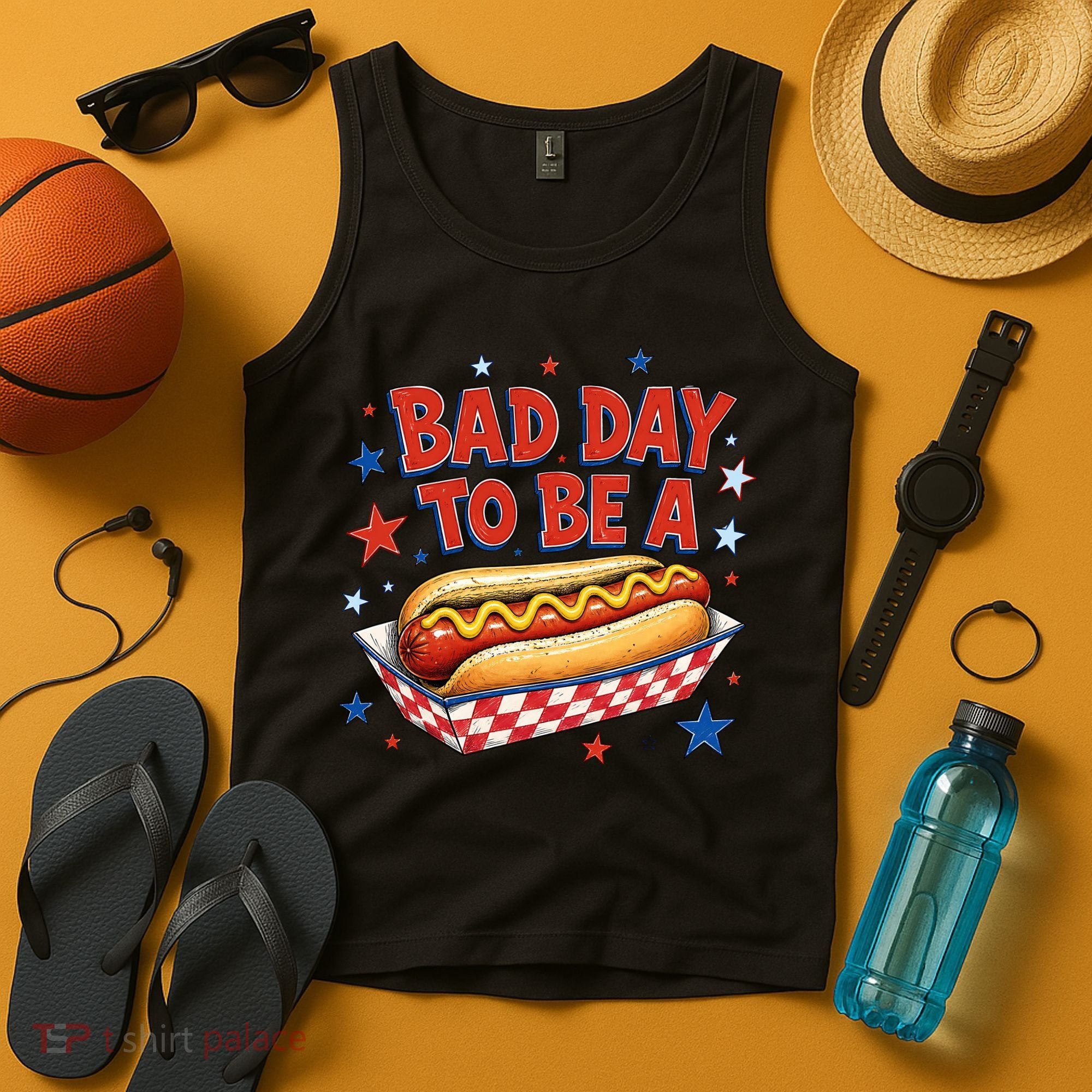 Bad Day To Be A Hot Dog BBQ Grilling Funny Tank Top