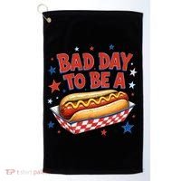 Bad Day To Be A Hot Dog BBQ Grilling Funny Golf Towel thumb 0
