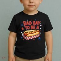 Bad Day To Be A Hot Dog BBQ Grilling Funny Toddler T-Shirt thumb 2
