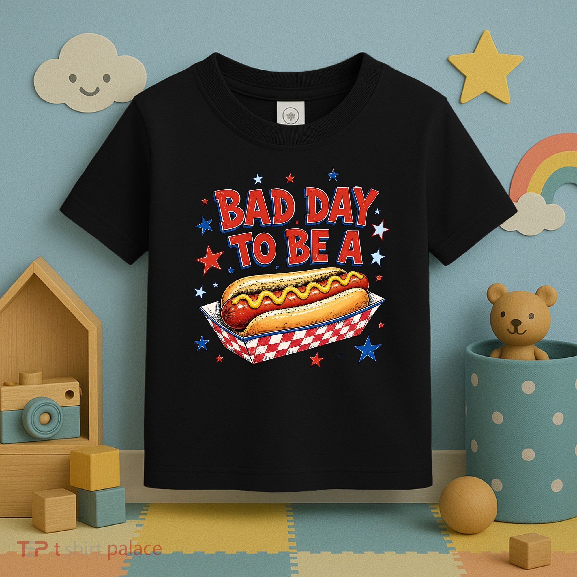 Bad Day To Be A Hot Dog BBQ Grilling Funny Toddler T-Shirt