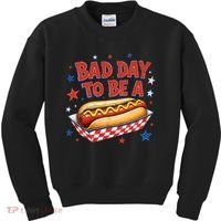 Bad Day To Be A Hot Dog BBQ Grilling Funny Kids Sweatshirt thumb 0