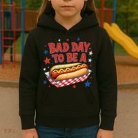 Bad Day To Be A Hot Dog BBQ Grilling Funny Kids Hoodie thumb 3