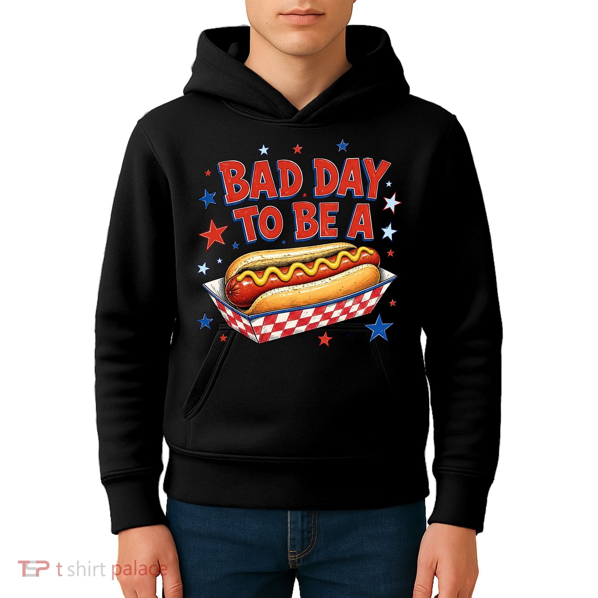 Bad Day To Be A Hot Dog BBQ Grilling Funny Kids Hoodie