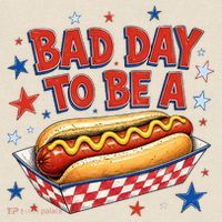 Bad Day To Be A Hot Dog BBQ Grilling Funny T-Shirt thumb 2