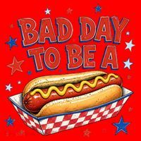 Bad Day To Be A Hot Dog BBQ Grilling Funny Santa Hat thumb 1