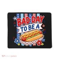Bad Day To Be A Hot Dog Funny Hotdog Meme Mousepad thumb 0