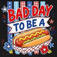 Bad Day To Be A Hot Dog Funny Hotdog Meme Mousepad thumb 1