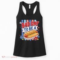 Bad Day To Be A Hot Dog Funny Hotdog Meme Women's Tank Top thumb 0