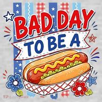 Bad Day To Be A Hot Dog Funny Hotdog Meme T-Shirt thumb 2