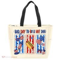 Bad Day To Be A Hot Dog July 4th Funny Tote Bag thumb 0
