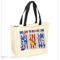 Bad Day To Be A Hot Dog July 4th Funny Tote Bag thumb 2