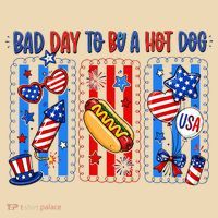 Bad Day To Be A Hot Dog July 4th Funny Tote Bag thumb 4