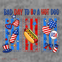 Bad Day To Be A Hot Dog July 4th Funny Toddler Hoodie thumb 2