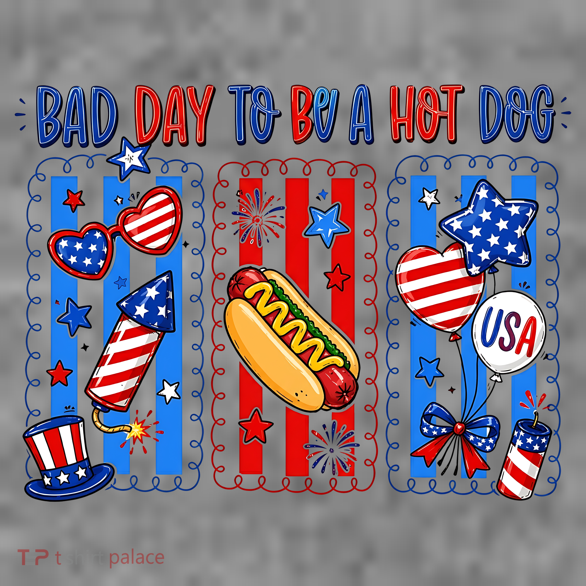 Bad Day To Be A Hot Dog July 4th Funny Toddler Hoodie