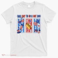 Bad Day To Be A Hot Dog July 4th Funny T-Shirt thumb 0