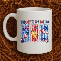 Bad Day To Be A Hot Dog July 4th Funny Coffee Mug thumb 2