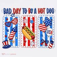 Bad Day To Be A Hot Dog July 4th Funny Women's Hoodie thumb 2