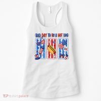 Bad Day To Be A Hot Dog July 4th Funny Women's Tank Top thumb 0
