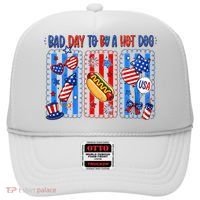 Bad Day To Be A Hot Dog July 4th Funny Hat thumb 0