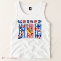 Bad Day To Be A Hot Dog July 4th Funny Tank Top thumb 2