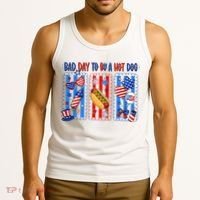 Bad Day To Be A Hot Dog July 4th Funny Tank Top thumb 3