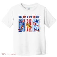 Bad Day To Be A Hot Dog July 4th Funny Toddler T-Shirt thumb 0