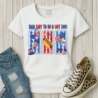 Bad Day To Be A Hot Dog July 4th Funny Women's T-Shirt thumb 3