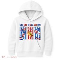 Bad Day To Be A Hot Dog July 4th Funny Kids Hoodie thumb 0
