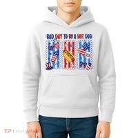 Bad Day To Be A Hot Dog July 4th Funny Kids Hoodie thumb 4