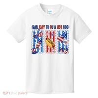 Bad Day To Be A Hot Dog July 4th Funny Kids T-Shirt thumb 0