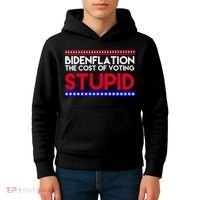 Bidenflation Definition The Cost Of Voting Stupid Anti Biden Kids Hoodie thumb 4