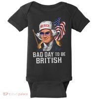 Bad Day To Be British Patriotic George Washington Baby Bodysuit thumb 0