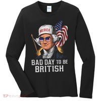 Bad Day To Be British Patriotic George Washington Women's Long Sleeve Shirt thumb 0