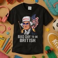 Bad Day To Be British Patriotic George Washington Kids T-Shirt thumb 3