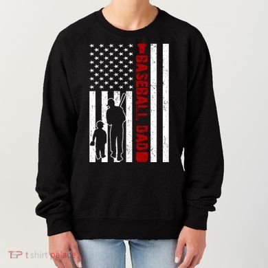Baseball Dad USA FLag Women's Sweatshirt