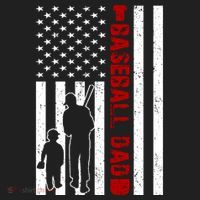 Baseball Dad USA FLag Women's Sweatshirt thumb 2