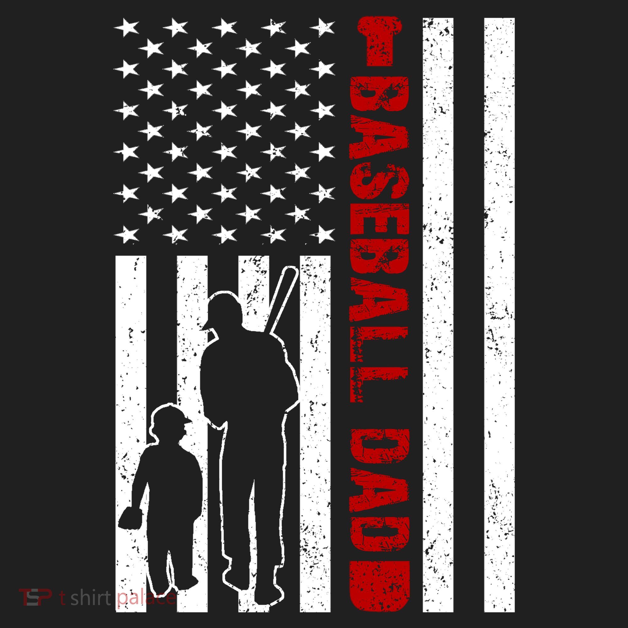 Baseball Dad USA FLag Women's Sweatshirt