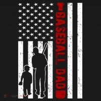 Baseball Dad USA FLag Toddler Hoodie thumb 2