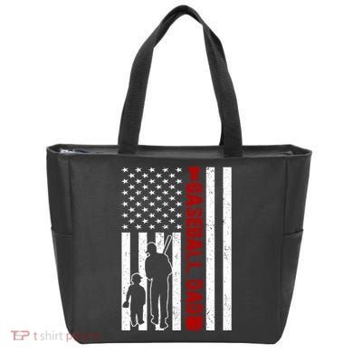 Baseball Dad USA FLag Tote Bag